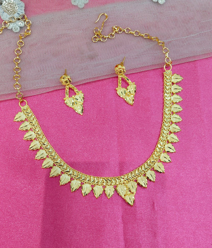 1 gram gold finish forming jewelry Necklace gline set
