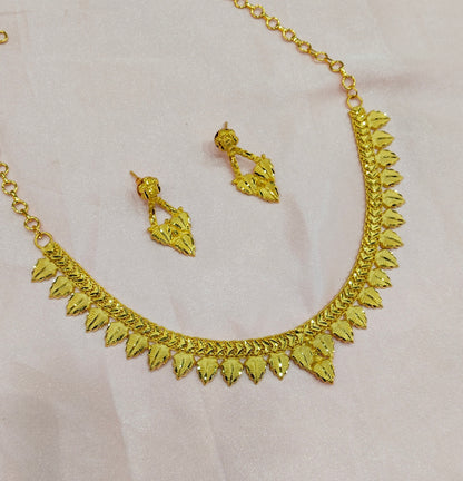 1 gram gold finish forming jewelry Necklace gline set