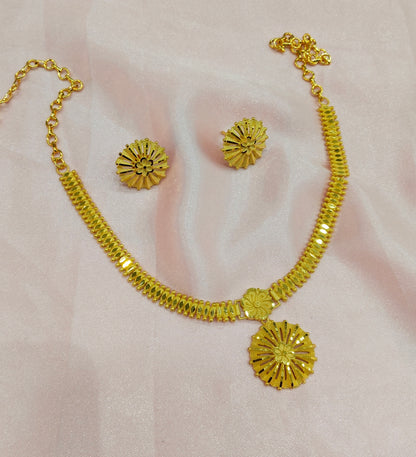 1 gram gold finish forming jewelry Necklace gline set