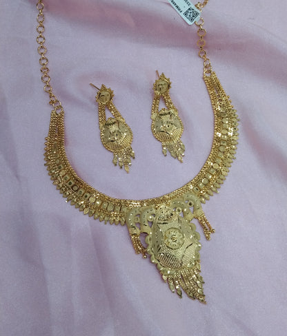 1 gram gold finish forming jewelry Necklace gline set