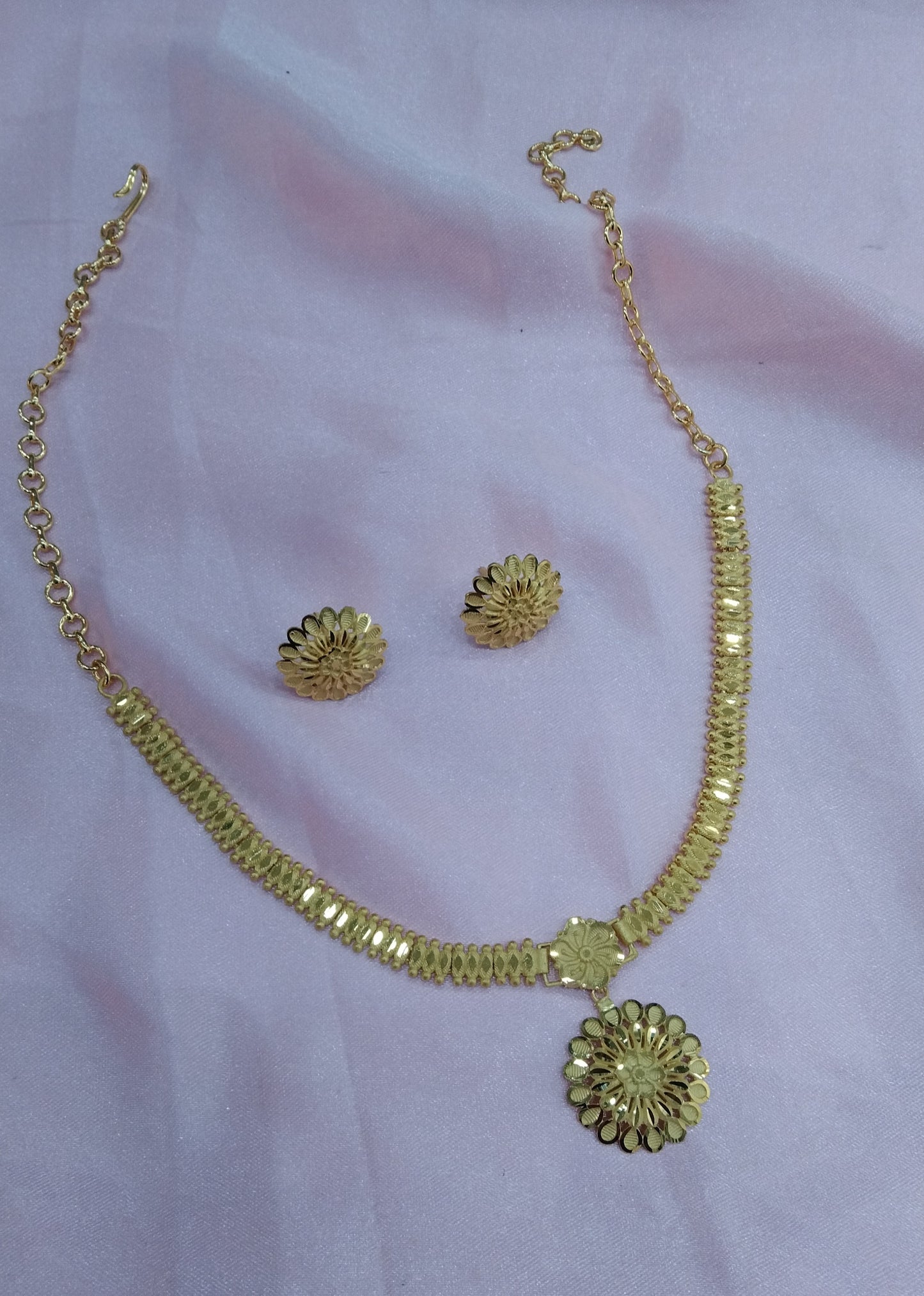 1 gram gold finish forming jewelry Necklace gline set
