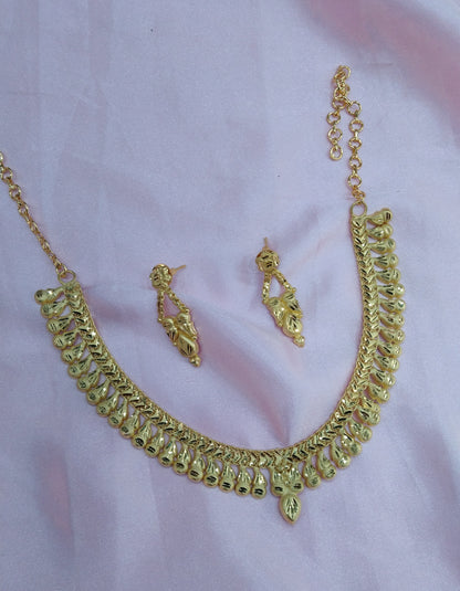 1 gram gold finish forming jewelry Necklace gline set