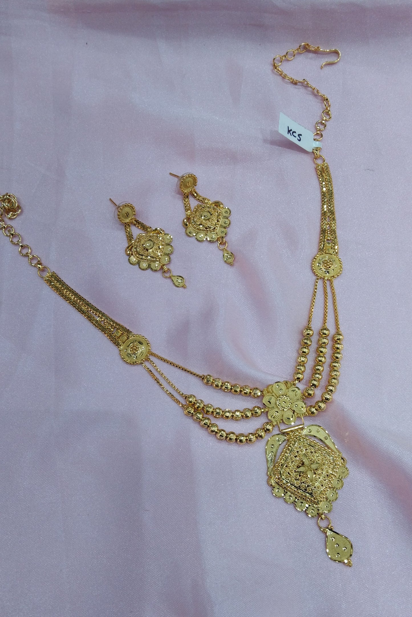 1 gram gold finish forming jewelry Necklace gline set