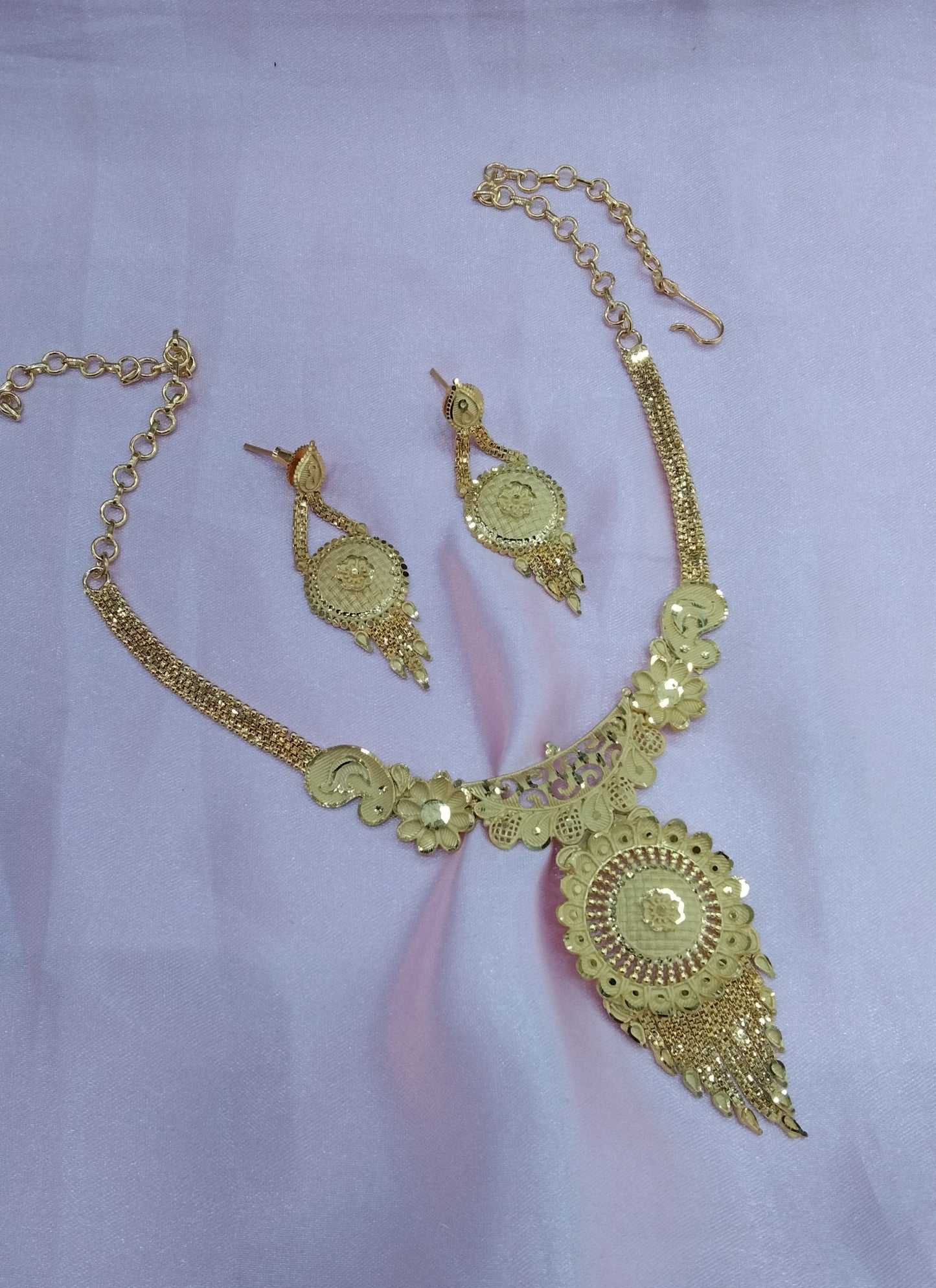 1 gram gold finish forming jewelry Necklace gline set