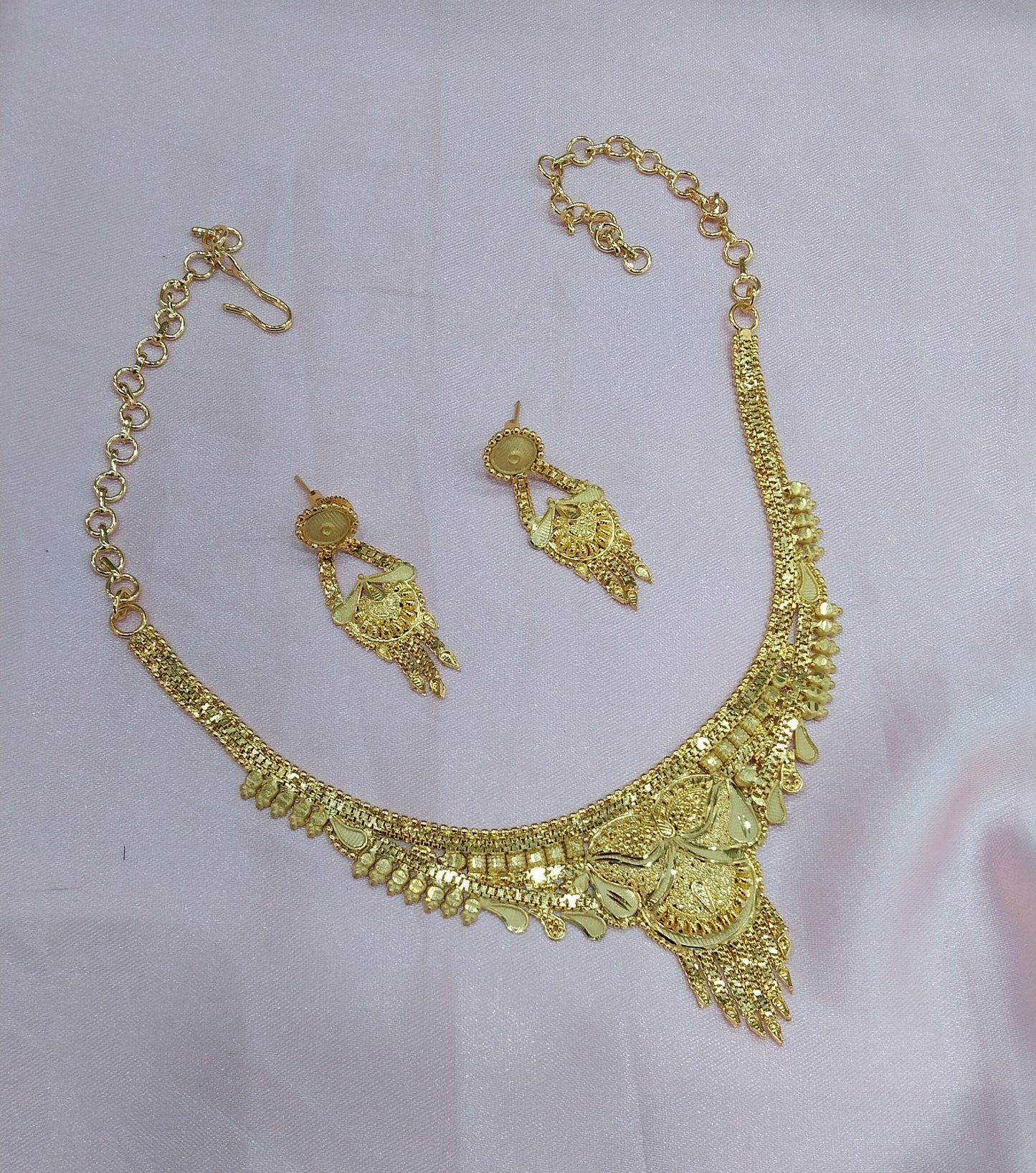 1 gram gold finish forming jewelry Necklace gline set