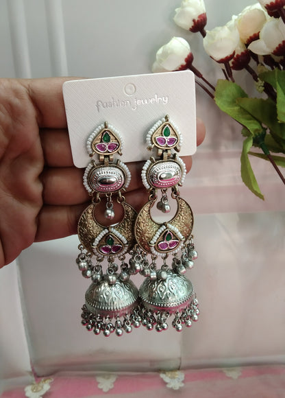 Brass Jhumka Bollywood Kritika Earrings