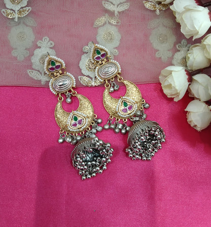 Brass Jhumka Bollywood Kritika Earrings