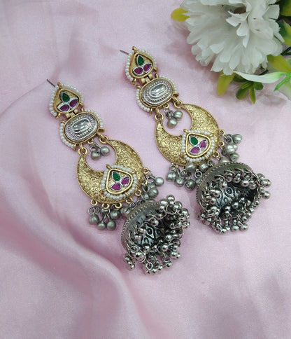 Brass Jhumka Bollywood Kritika Earrings