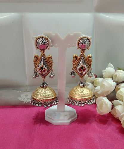 Brass Jhumka Bollywood Priniti Earrings