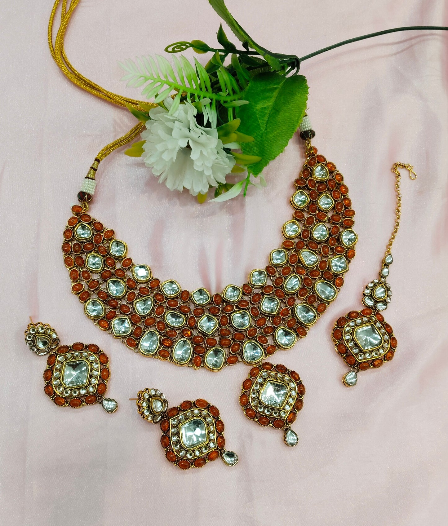 Gajjri Kundan Necklace Jewellery Life Set