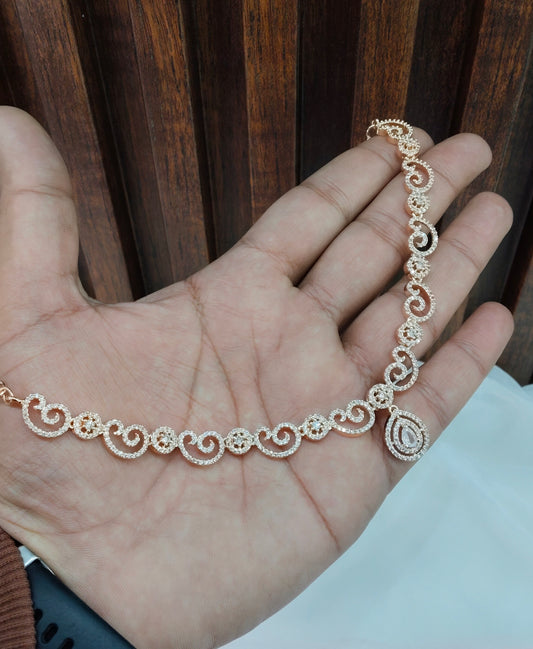 White Rose CZ Necklace Jewellery Raleigh Set