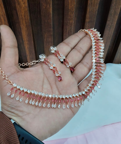 Ruby Rose CZ Necklace Jewellery Seattle Set