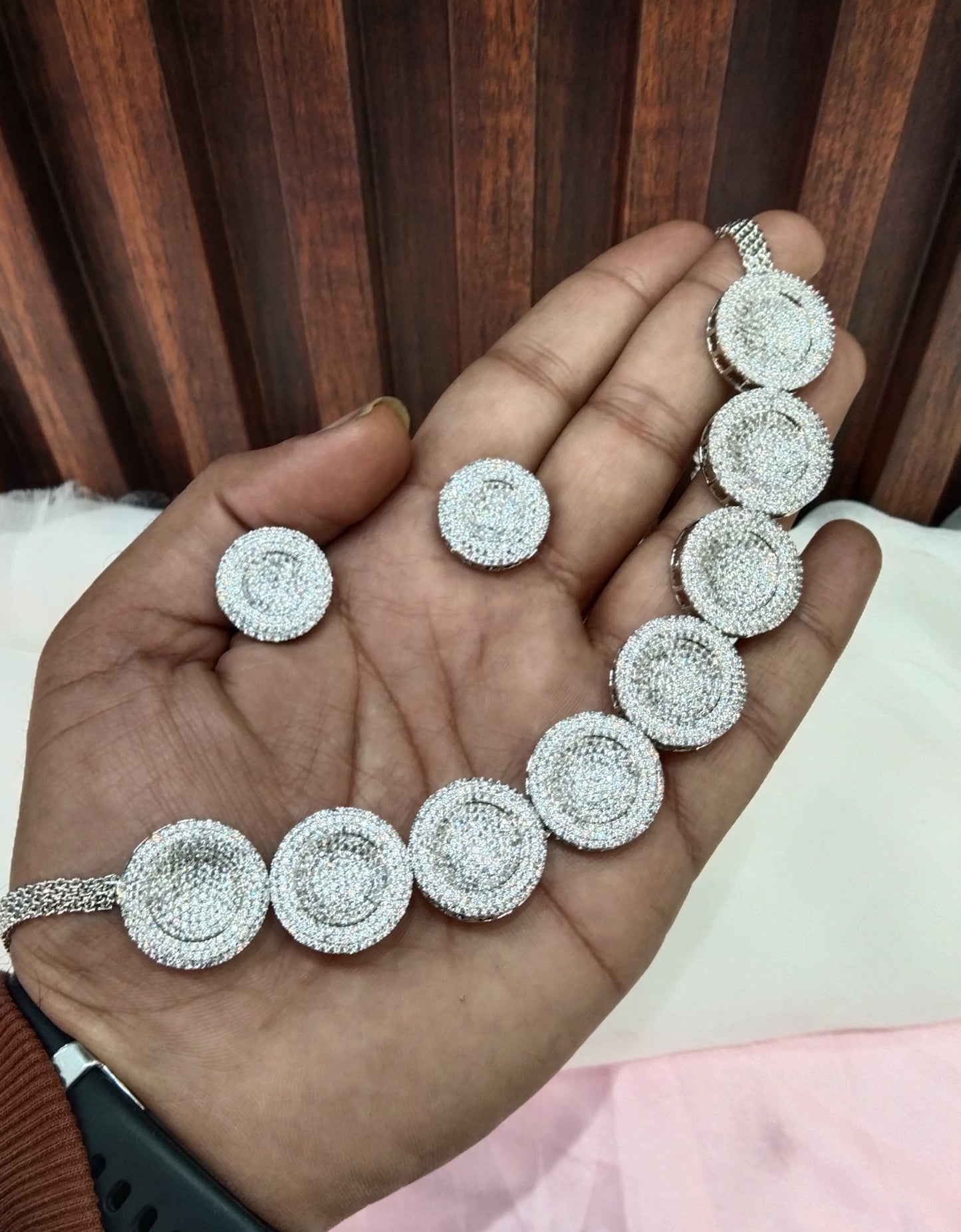 Silver CZ Choker Jewellery Pulsar Set