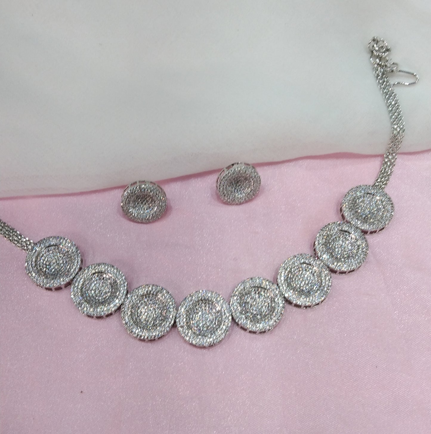 Silver CZ Choker Jewellery Pulsar Set