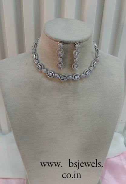 White Silver CZ Necklace Jewellery Bishan Se