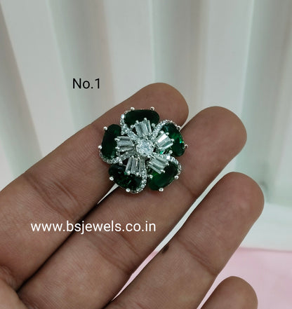CZ American Diamond Adjustable Finger Rings