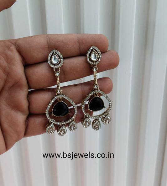 Black Antique Gold Omna Earrings Set