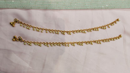 Gold Polki Anklets Jhanjar Payal Jewellery Prince Set