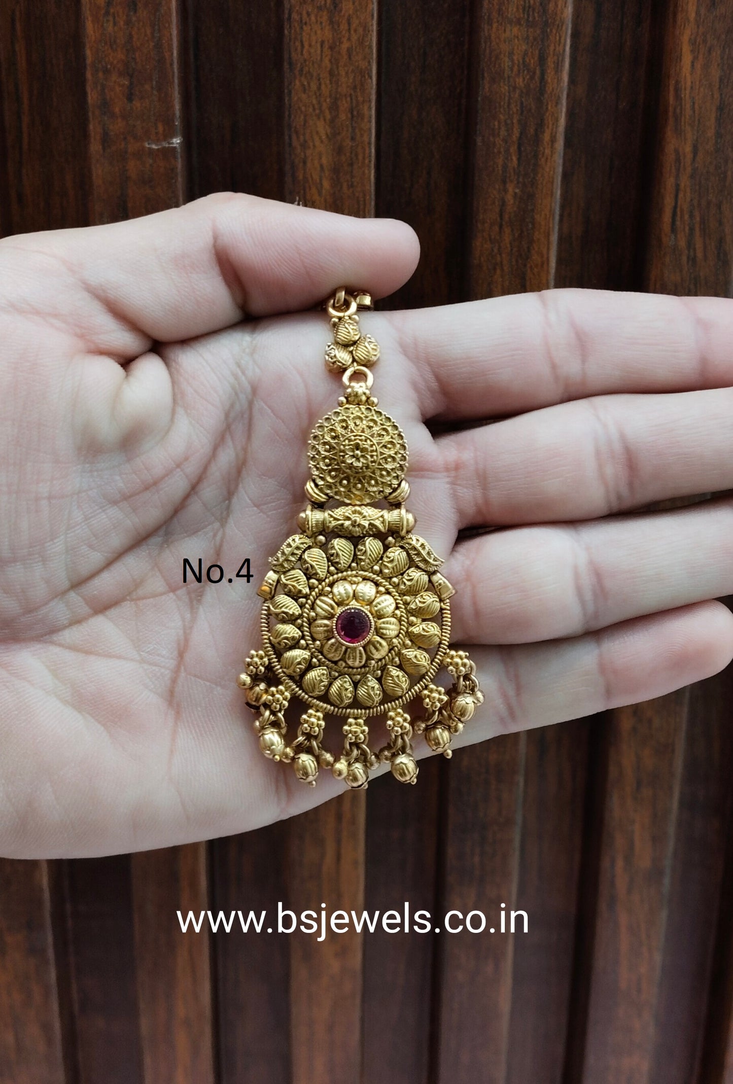 Gold polki Tikka Jewellery  Headpiece Gurpiar Set