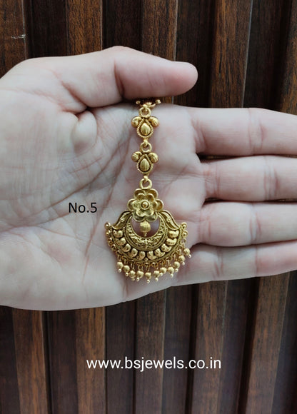 Gold polki Tikka Jewellery  Headpiece Gurpiar Set