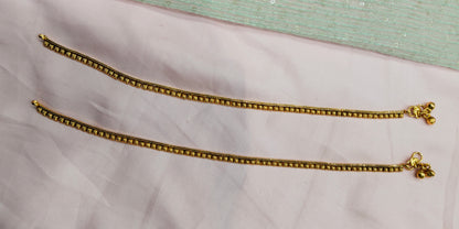 Gold Polki Anklets Jhanjar Payal Jewellery Prince Set