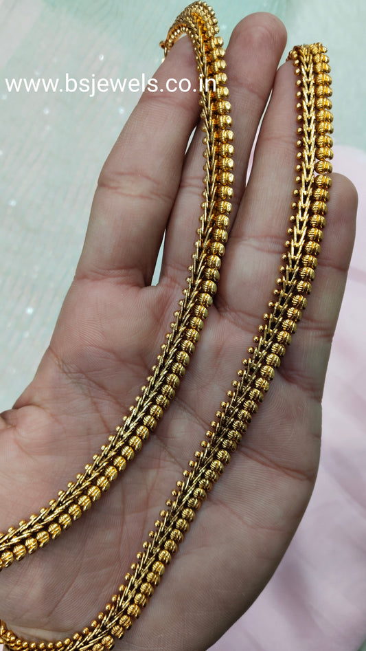 Gold Polki Anklets Jhanjar Payal Jewellery Prince Set