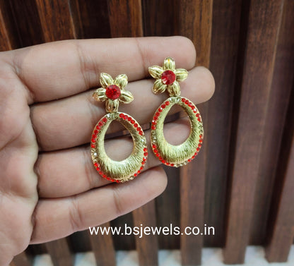 Orange Bollywood Spiti Earrings