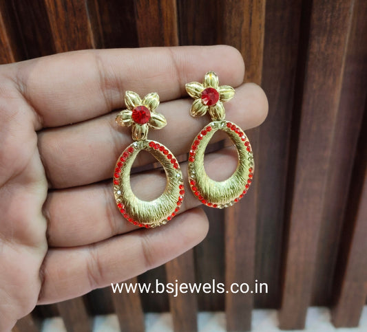 Orange Bollywood Spiti Earrings