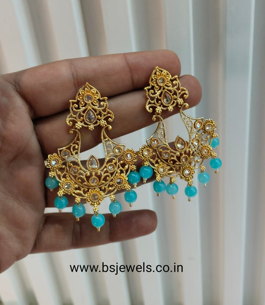 Sea Green Bollywood Hero Earrings