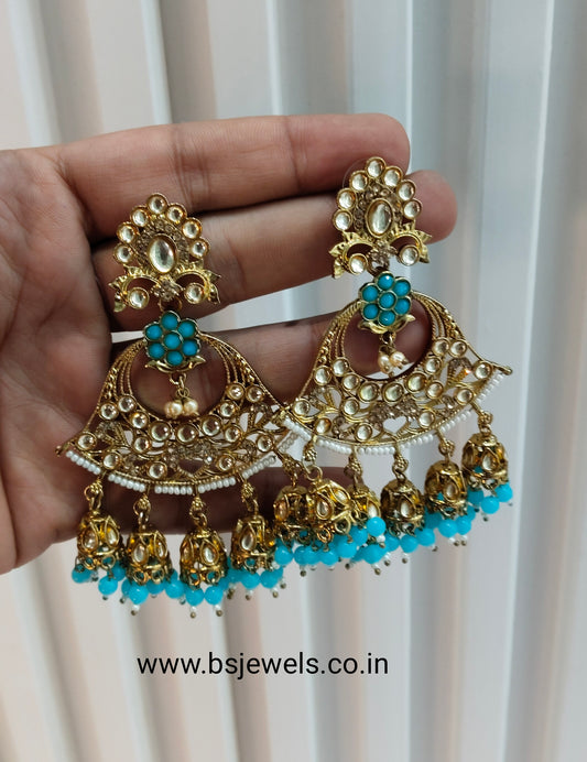 Firoza Bollywood Hero Earrings