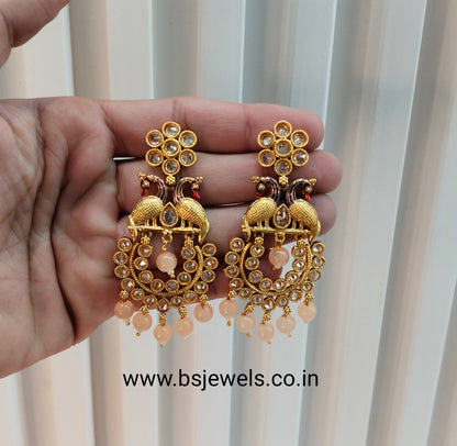 Peach Bollywood Rohit Earrings