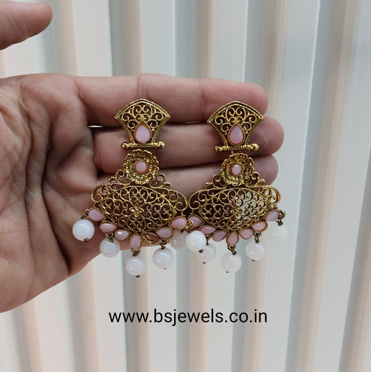 Pink Bollywood Rohit Earrings