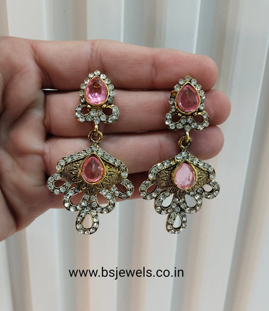 Pink Bollywood Rohit Earrings