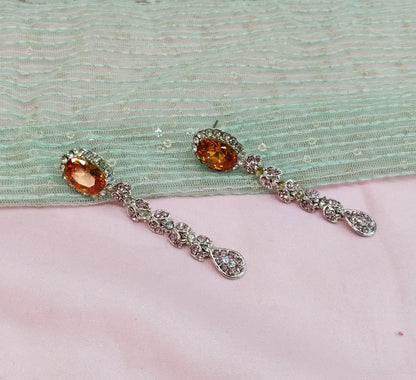 Silver Pink Bollywood Rohit Earrings