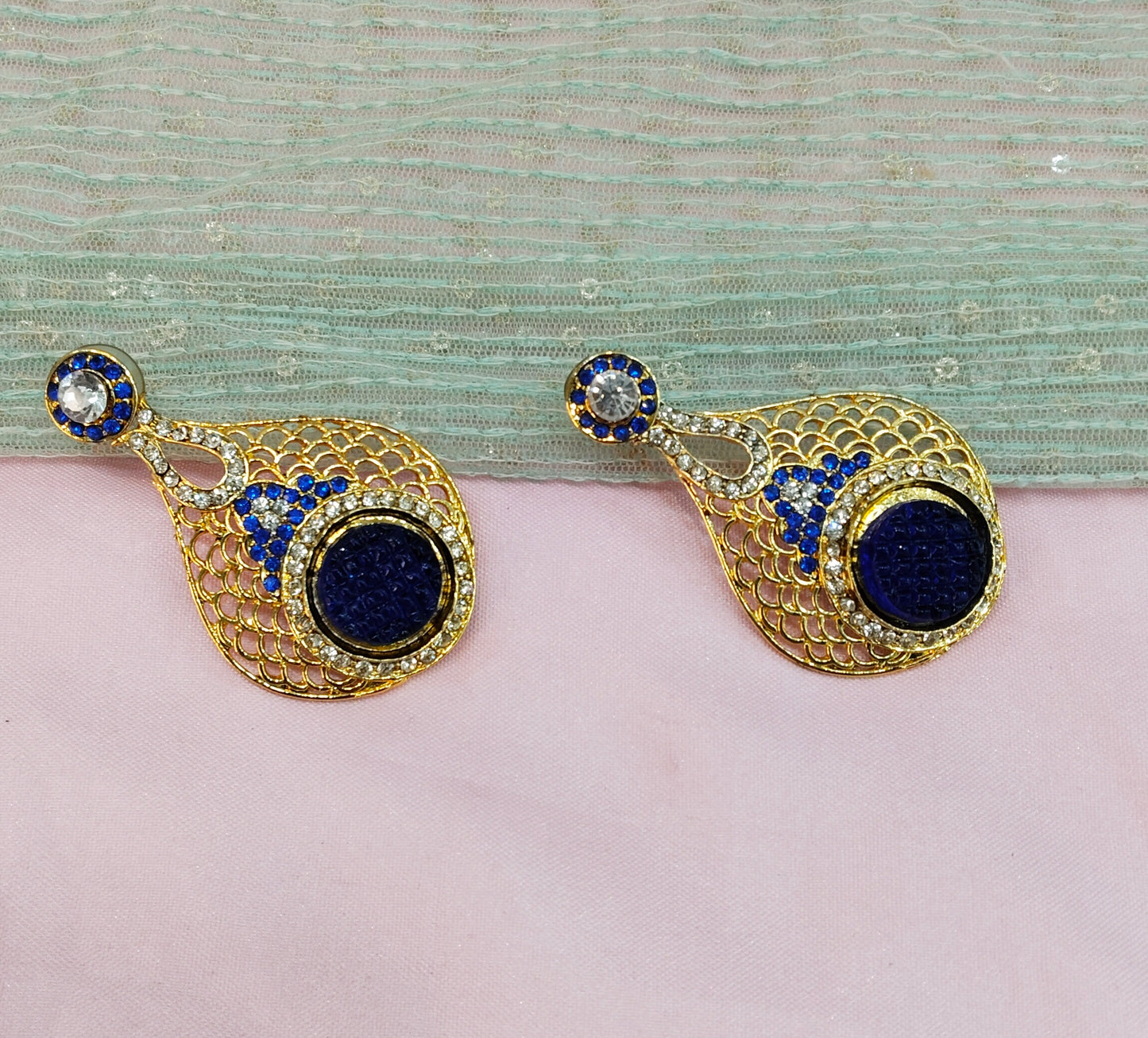 Blue Bollywood Virat Earrings
