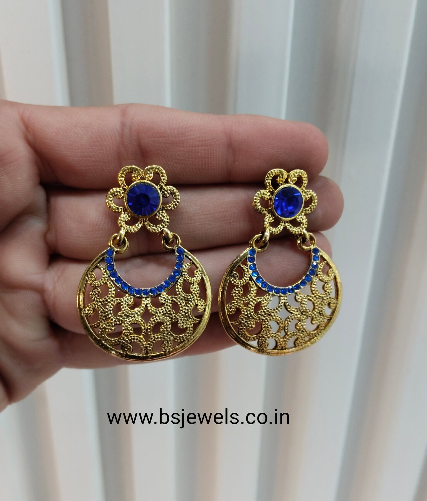 Blue Bollywood Virat Earrings
