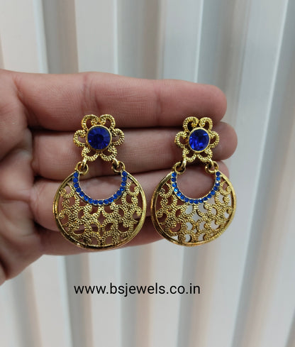 Blue Bollywood Virat Earrings