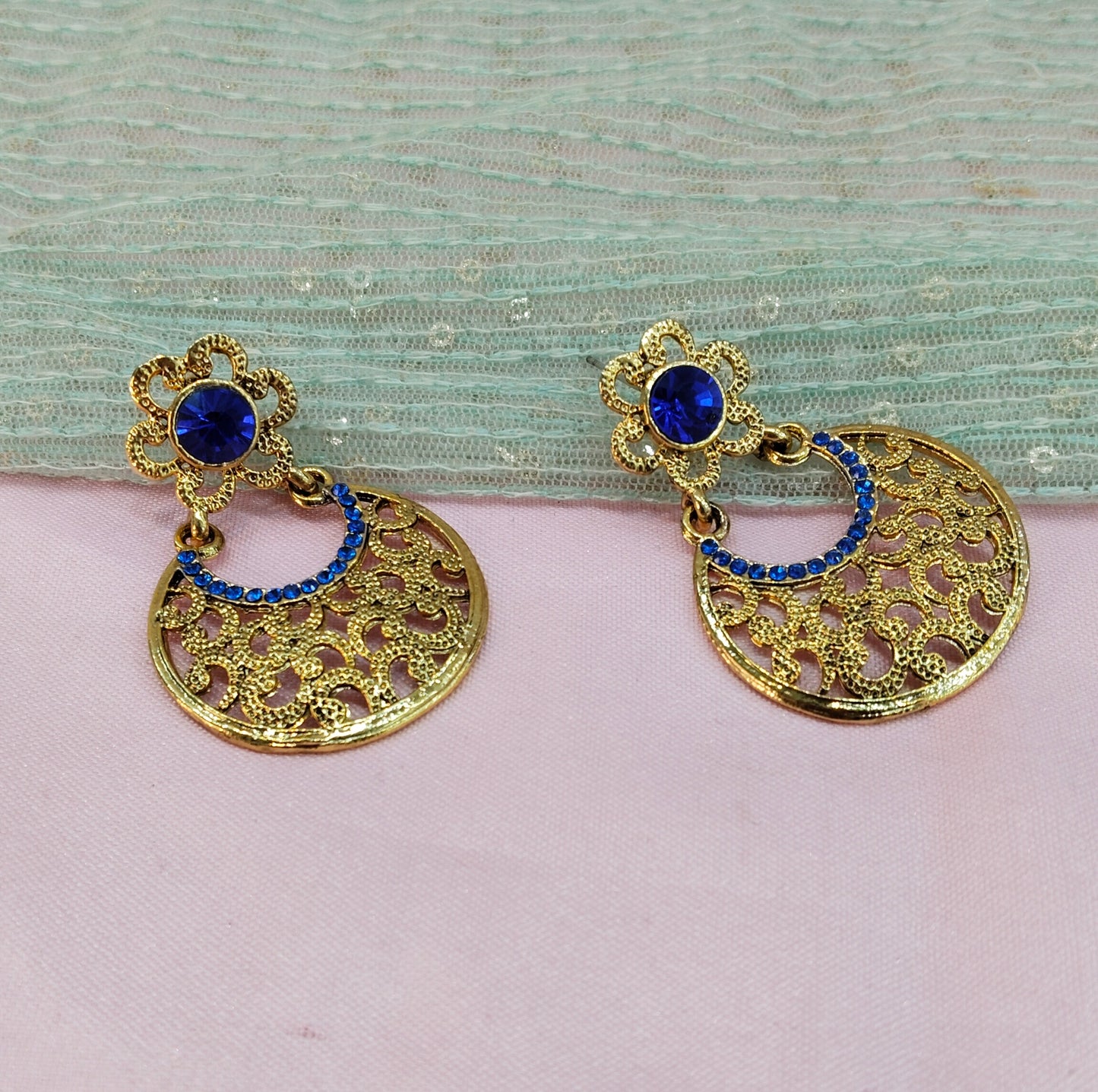 Blue Bollywood Virat Earrings
