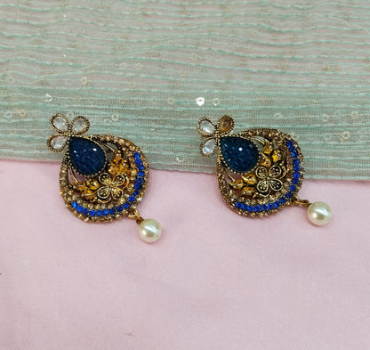Blue Bollywood Virat Earrings