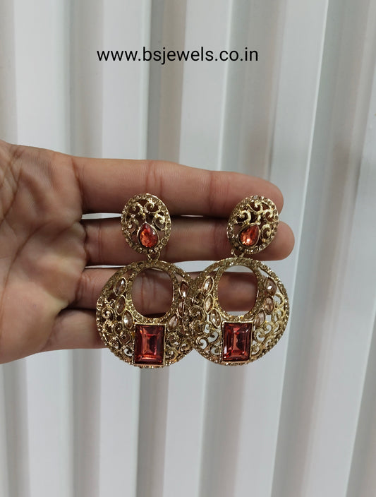 Majenta Bollywood Rahul Earrings