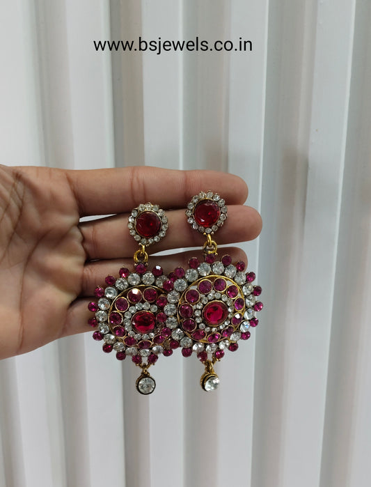 Majenta Bollywood Rahul Earrings