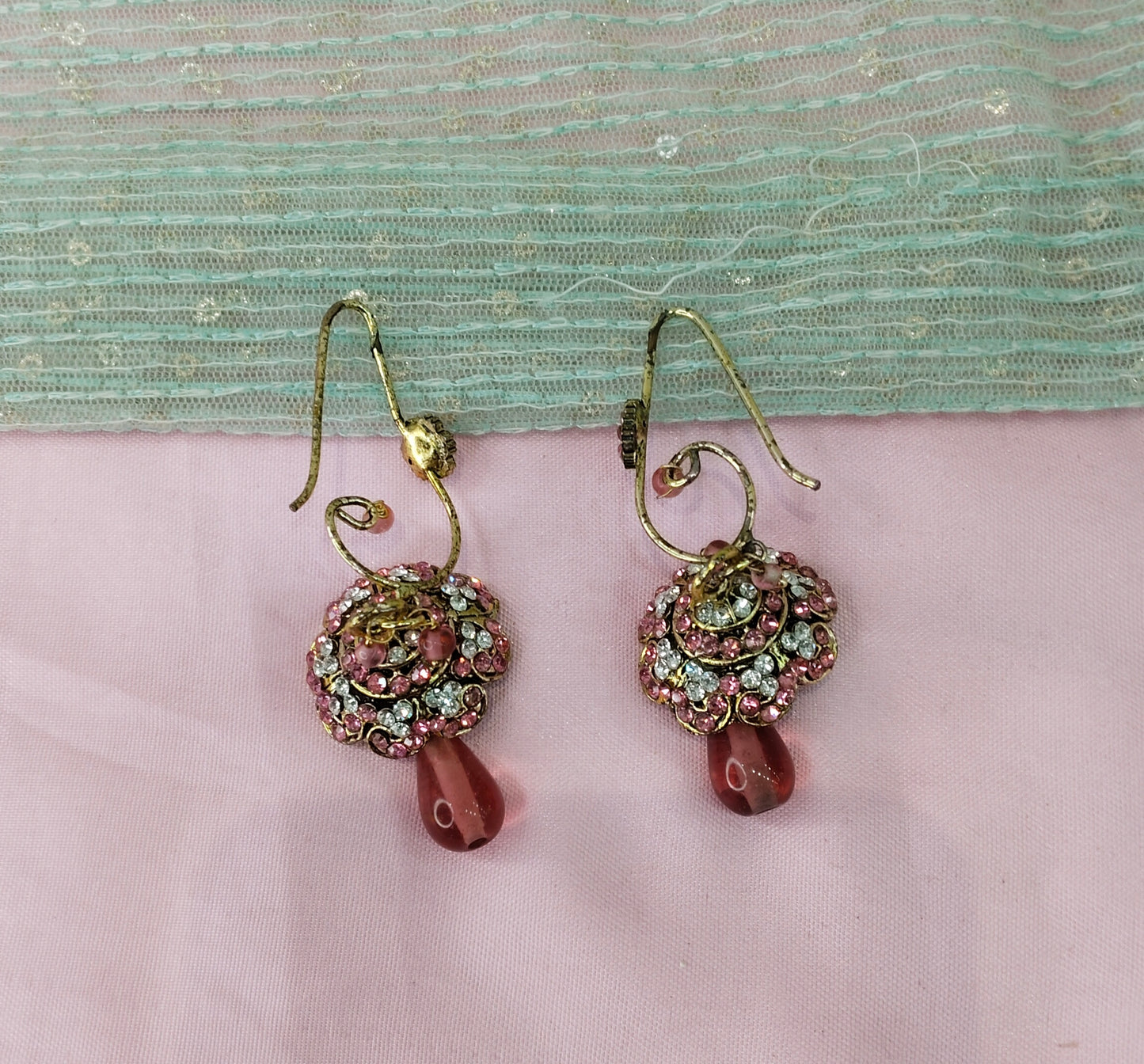 Majenta Jhumki Bollywood Rahul Earrings