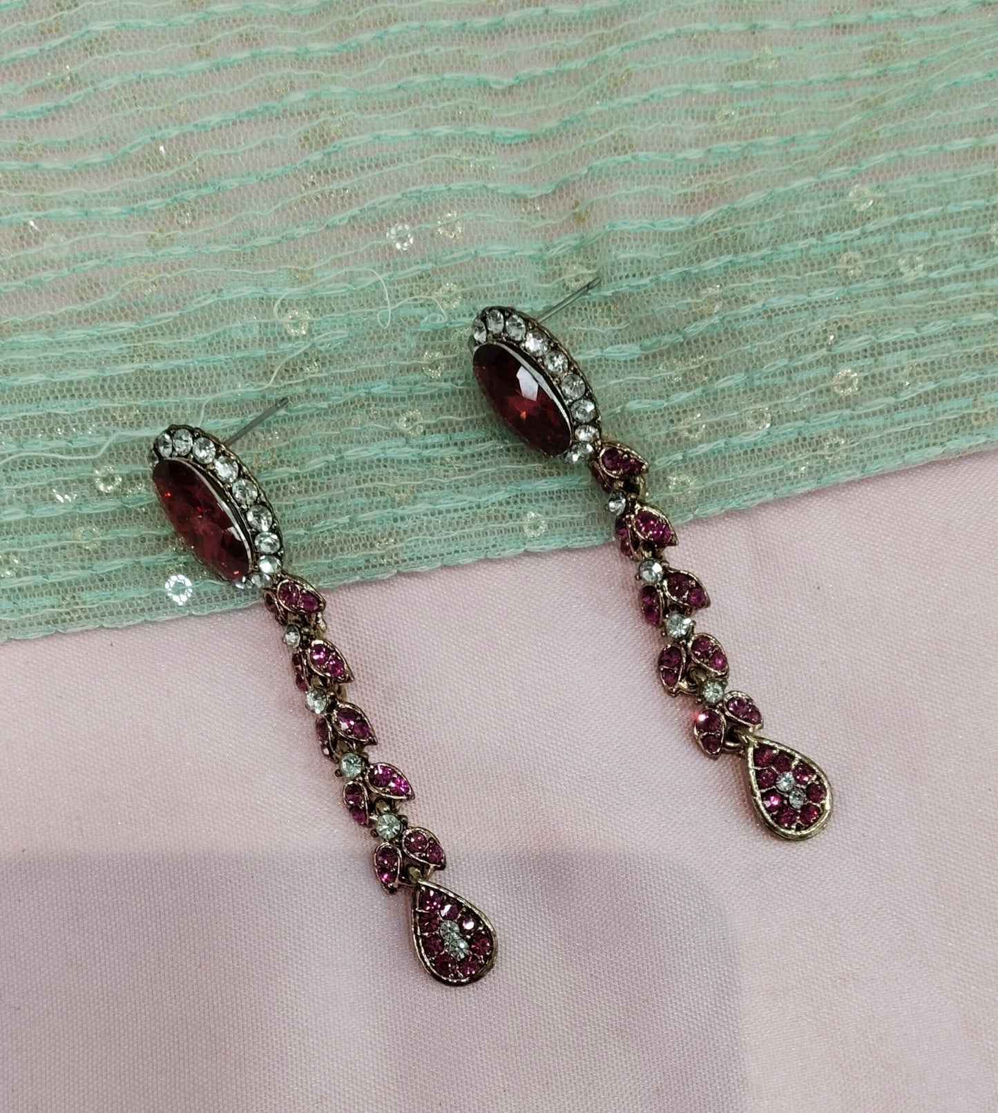 Majenta Bollywood Rahul Earrings