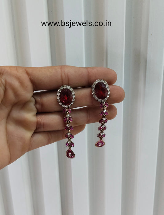 Majenta Bollywood Rahul Earrings