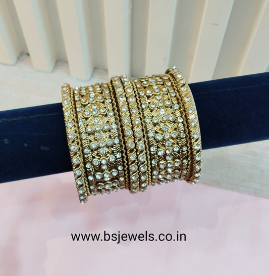 Bangles jewelry Set/Traditional bollywood jewelry/Antique gold bangles