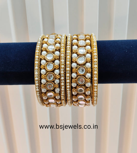 Bangles jewelry Set/Traditional bollywood jewelry/Kundan gold bangles
