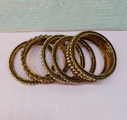 Bangles jewelry Set/Traditional bollywood jewelry/Antique gold bangles