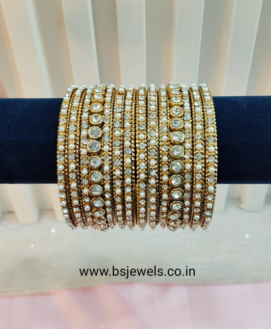 Bangles jewelry Set/Traditional bollywood jewelry/Antique gold bangles