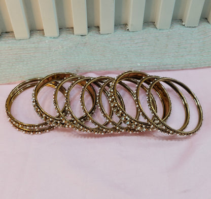 Bangles jewelry Set/Traditional bollywood jewelry/Antique gold bangles