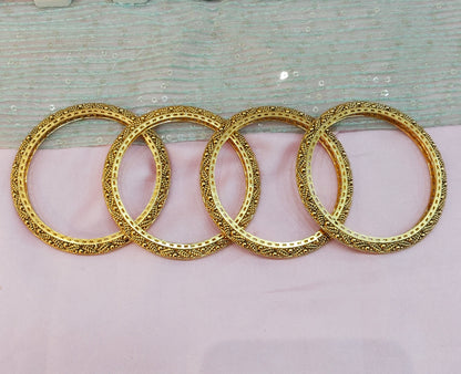 2.6 Size bangles jewelry /Traditional bollywood jewelry/ Gold bangles